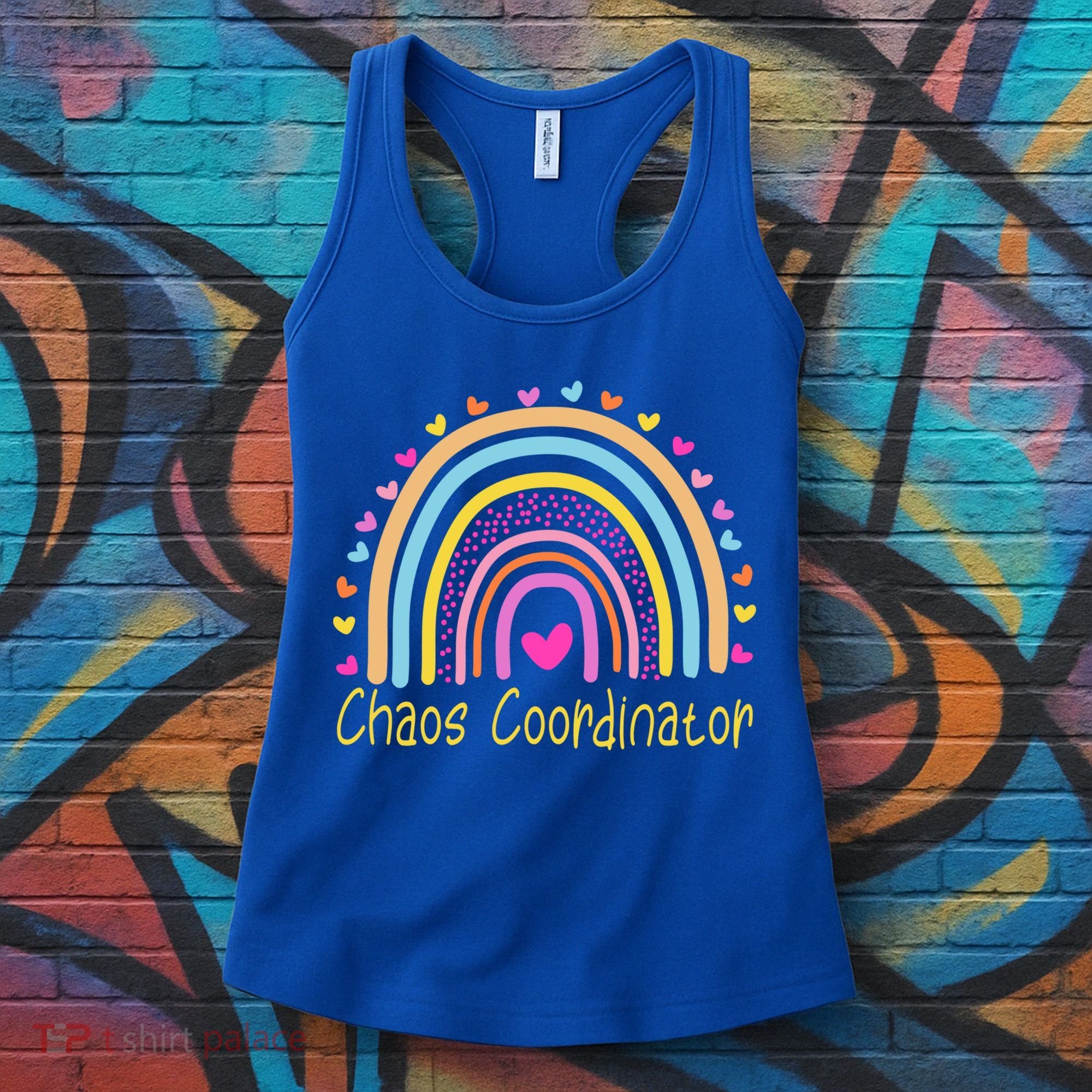 Childcare Chaos Coordinator Teacher Daycare Provider Rainbow Gift Women's Tank Top