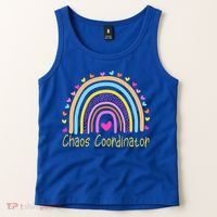 Childcare Chaos Coordinator Teacher Daycare Provider Rainbow Gift Tank Top thumb 2