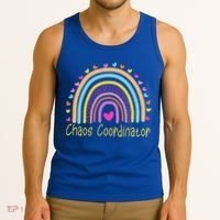 Childcare Chaos Coordinator Teacher Daycare Provider Rainbow Gift Tank Top thumb 3