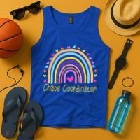Childcare Chaos Coordinator Teacher Daycare Provider Rainbow Gift Tank Top thumb 4