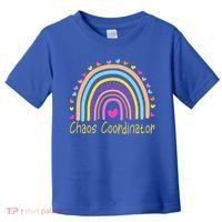 Childcare Chaos Coordinator Teacher Daycare Provider Rainbow Gift Toddler T-Shirt thumb 0