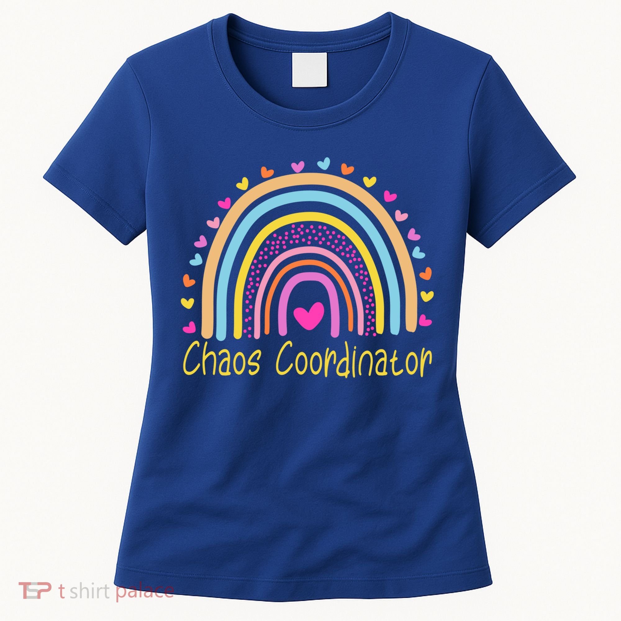 Childcare Chaos Coordinator Teacher Daycare Provider Rainbow Gift Women's T-Shirt