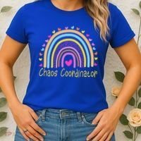 Childcare Chaos Coordinator Teacher Daycare Provider Rainbow Gift Women's T-Shirt thumb 2