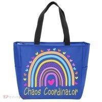 Childcare Chaos Coordinator Teacher Daycare Provider Rainbow Gift Tote Bag thumb 0