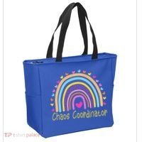 Childcare Chaos Coordinator Teacher Daycare Provider Rainbow Gift Tote Bag thumb 2