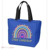 Childcare Chaos Coordinator Teacher Daycare Provider Rainbow Gift Tote Bag thumb 3