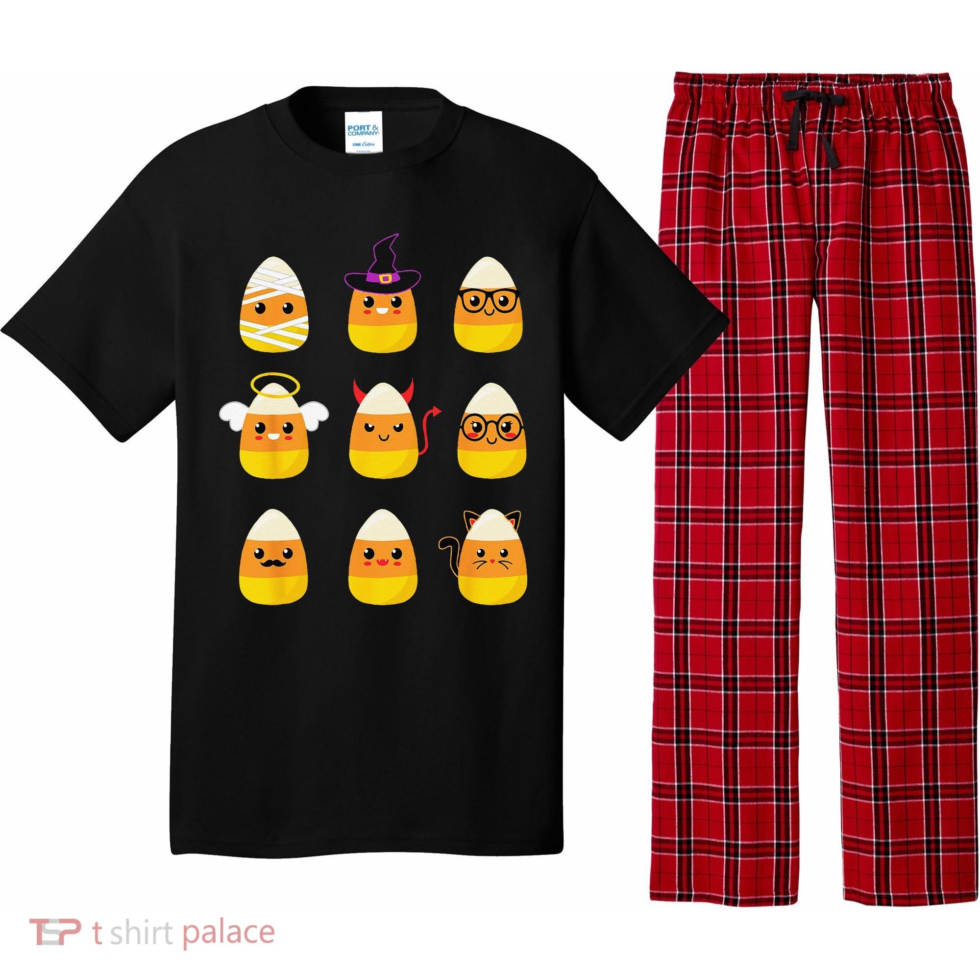 Candy Corn Costume Characters Cute Halloween Pajama Set