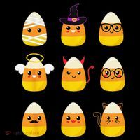 Candy Corn Costume Characters Cute Halloween Pajama Set thumb 2