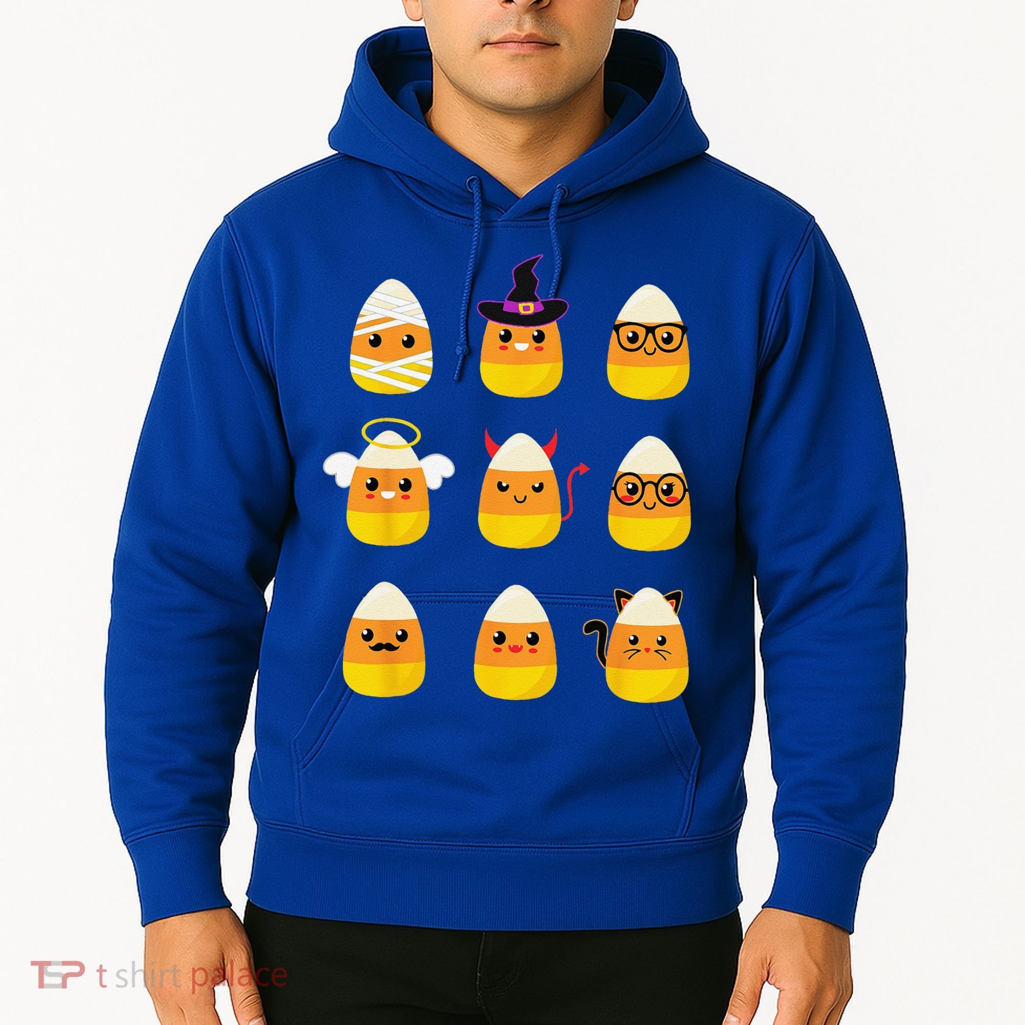 Candy Corn Costume Characters Cute Halloween Hoodie