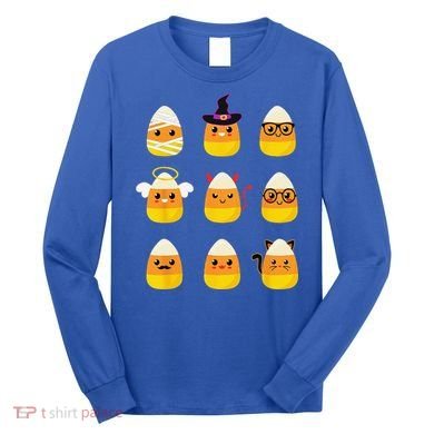 Candy Corn Costume Characters Cute Halloween Long Sleeve Shirt