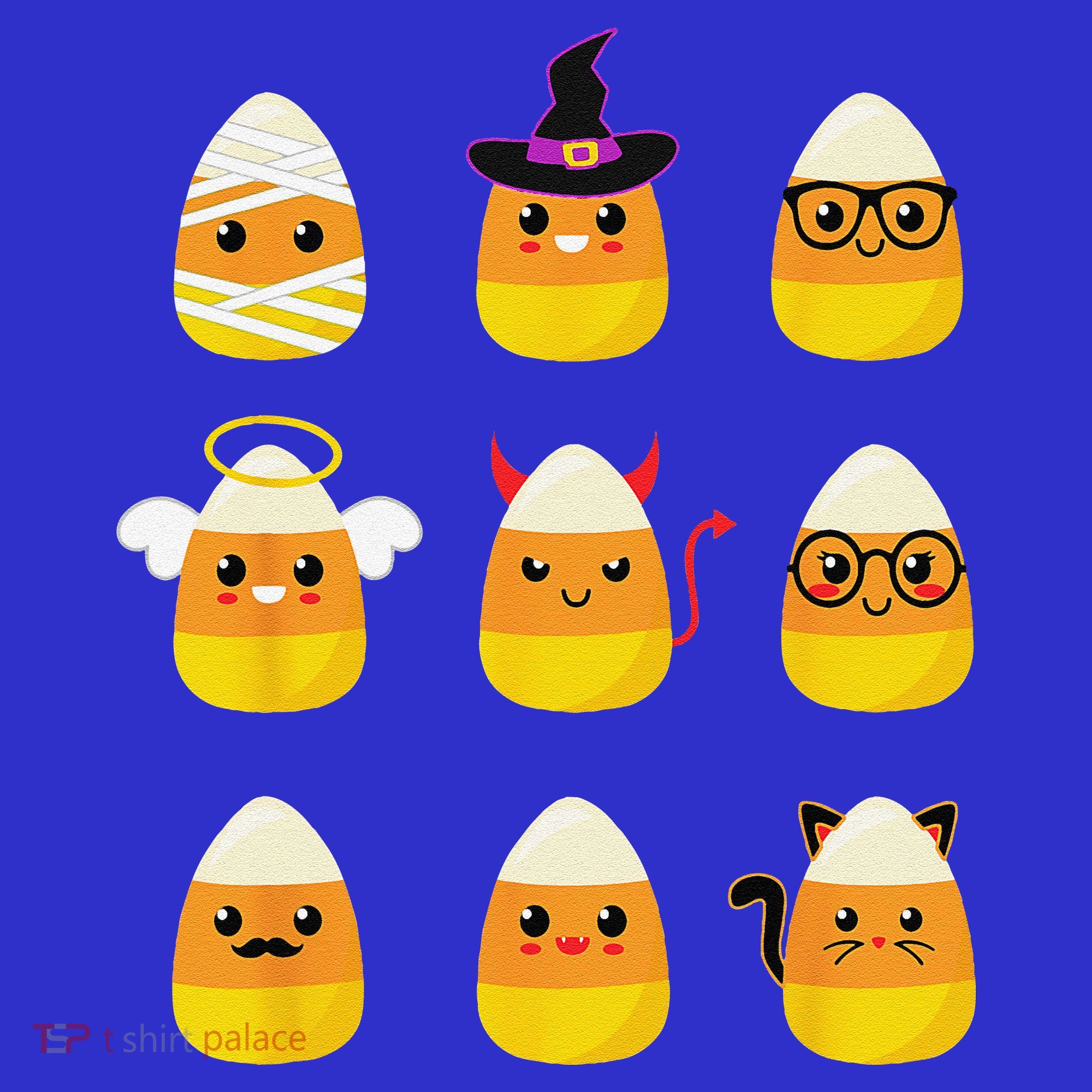 Candy Corn Costume Characters Cute Halloween Coaster