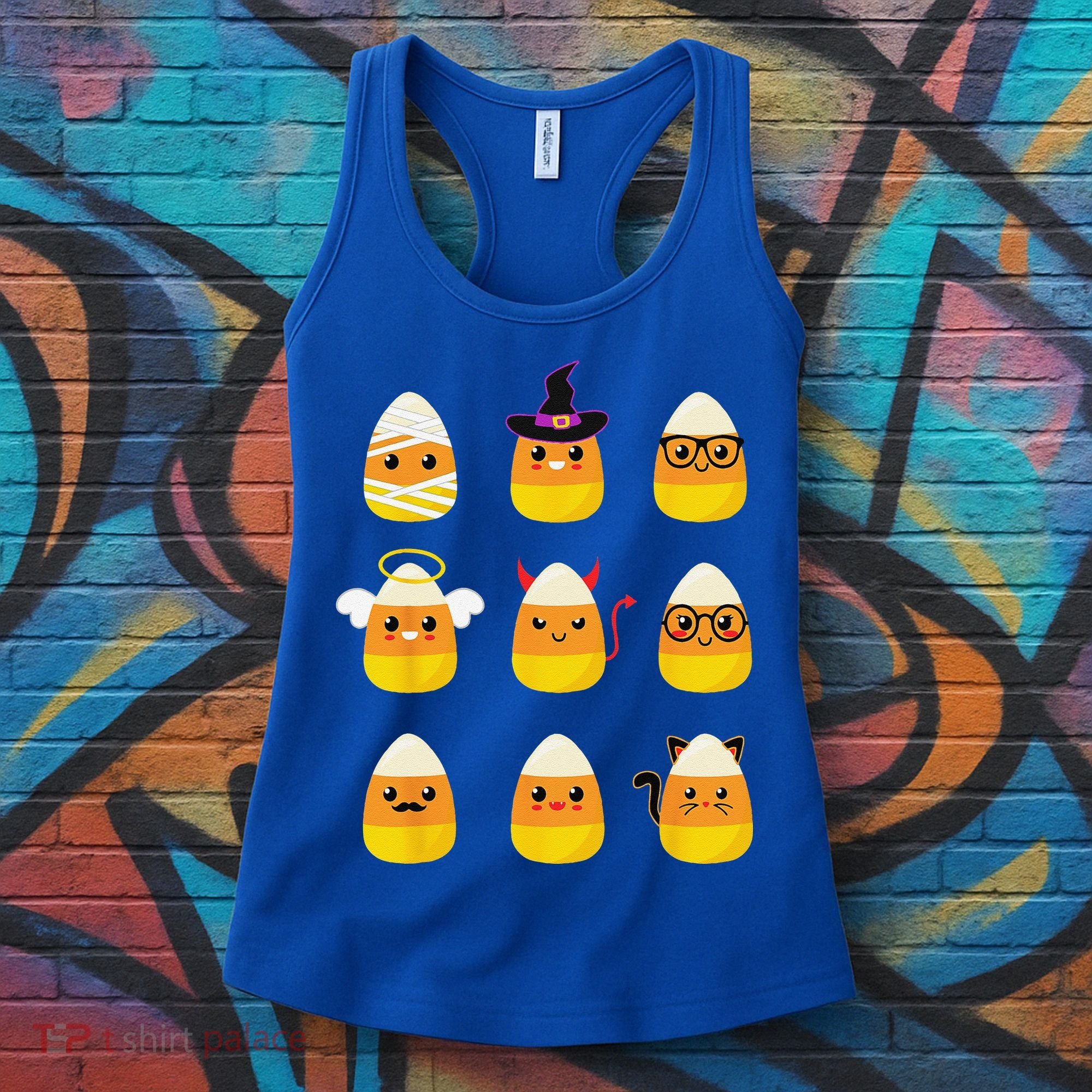 Candy Corn Costume Characters Cute Halloween Women's Tank Top