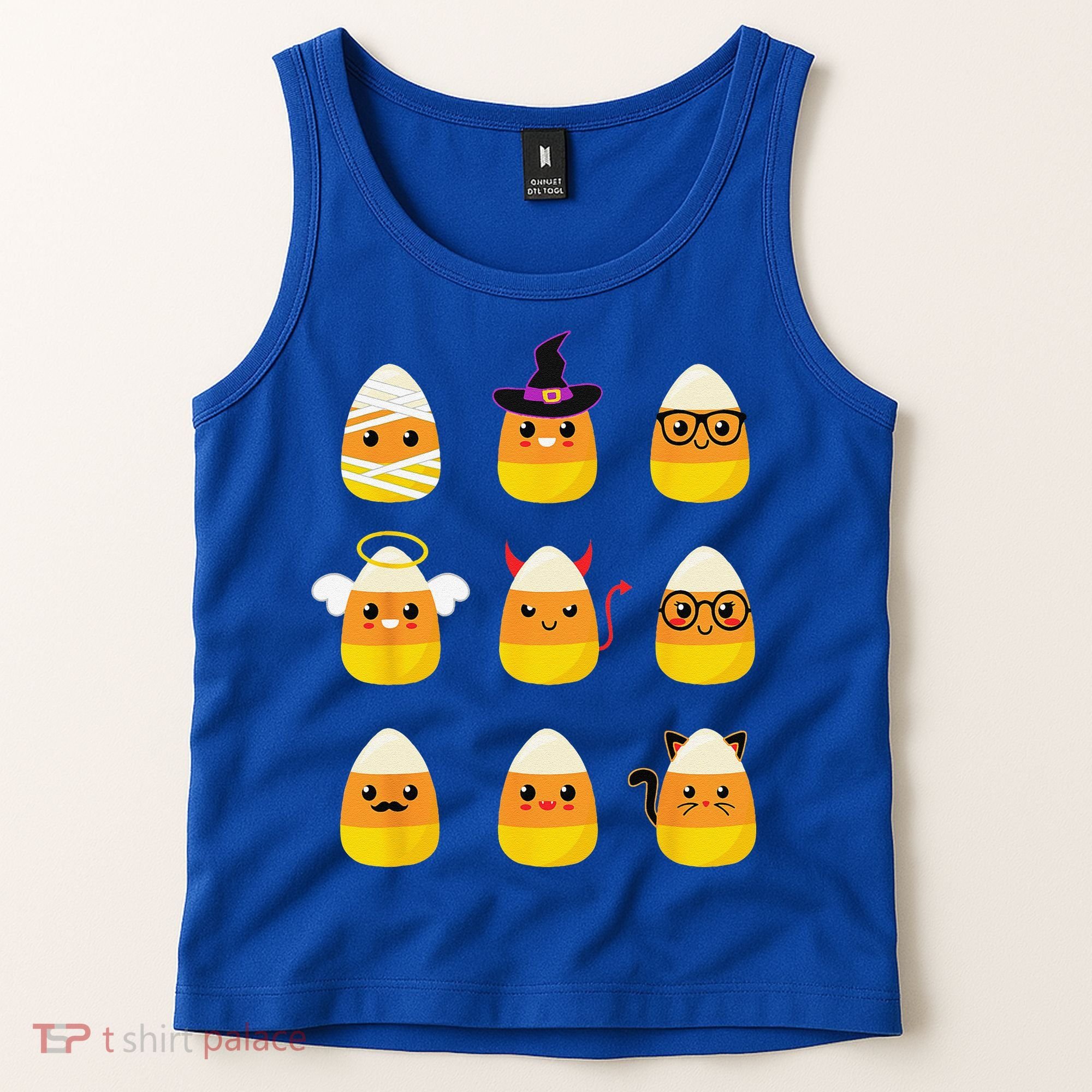 Candy Corn Costume Characters Cute Halloween Tank Top
