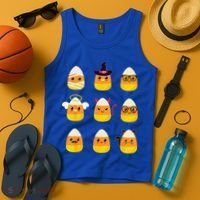 Candy Corn Costume Characters Cute Halloween Tank Top thumb 4