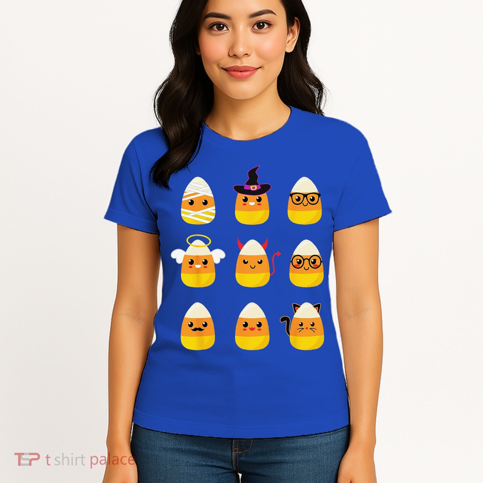 Candy Corn Costume Characters Cute Halloween Women's T-Shirt