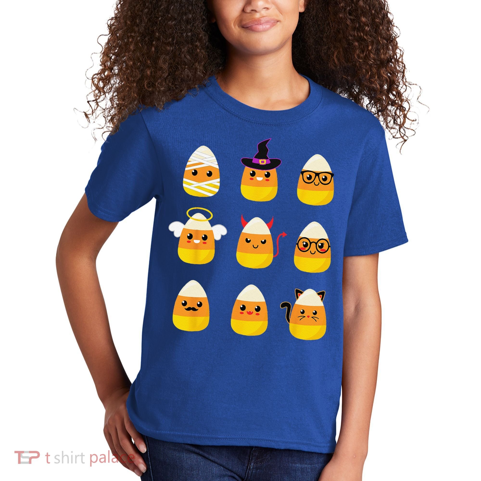 Candy Corn Costume Characters Cute Halloween Kids T-Shirt