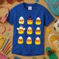 Candy Corn Costume Characters Cute Halloween Kids T-Shirt thumb 3