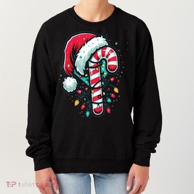Candy Cane Christmas Sweet Candy Light Women's Sweatshirt