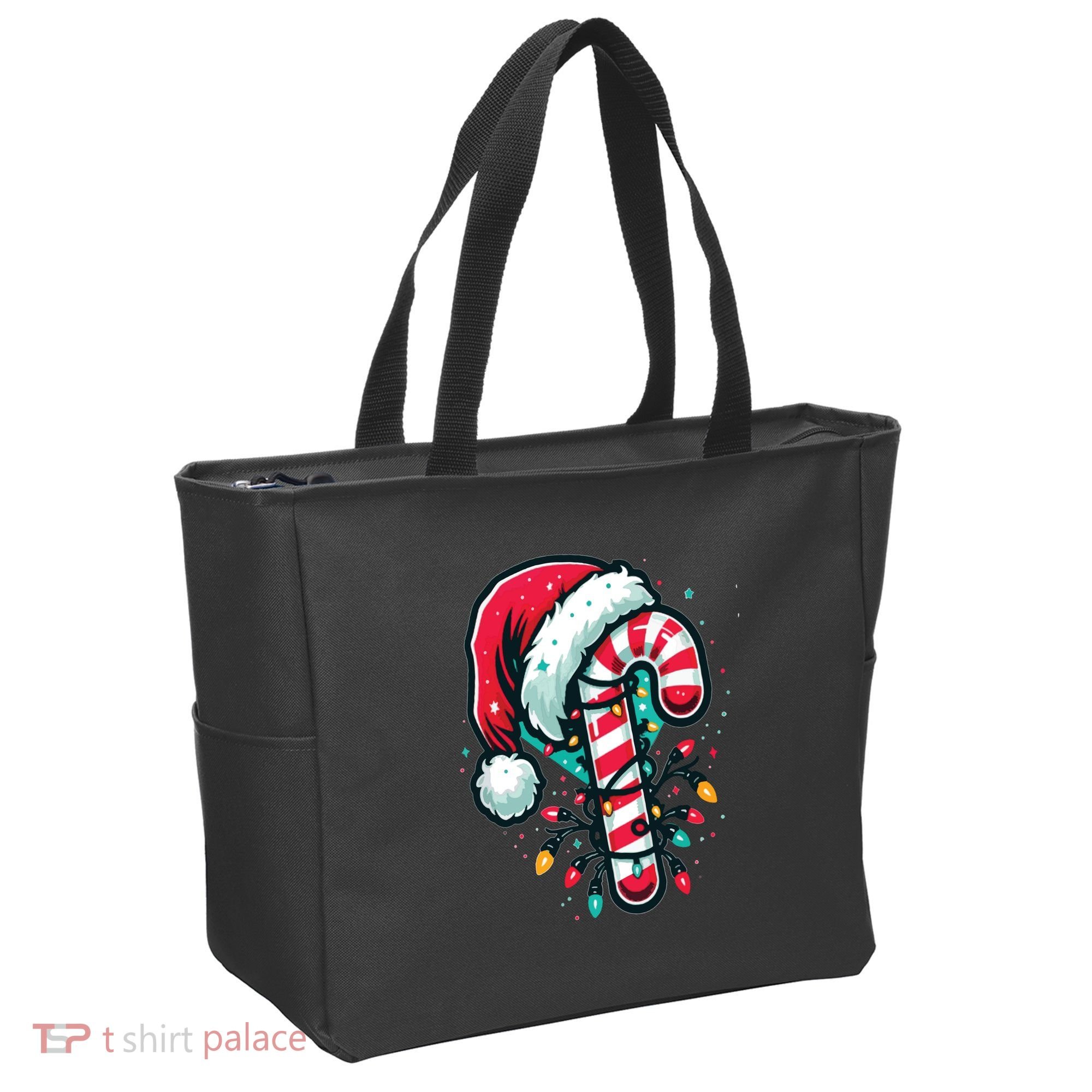 Candy Cane Christmas Sweet Candy Light Tote Bag