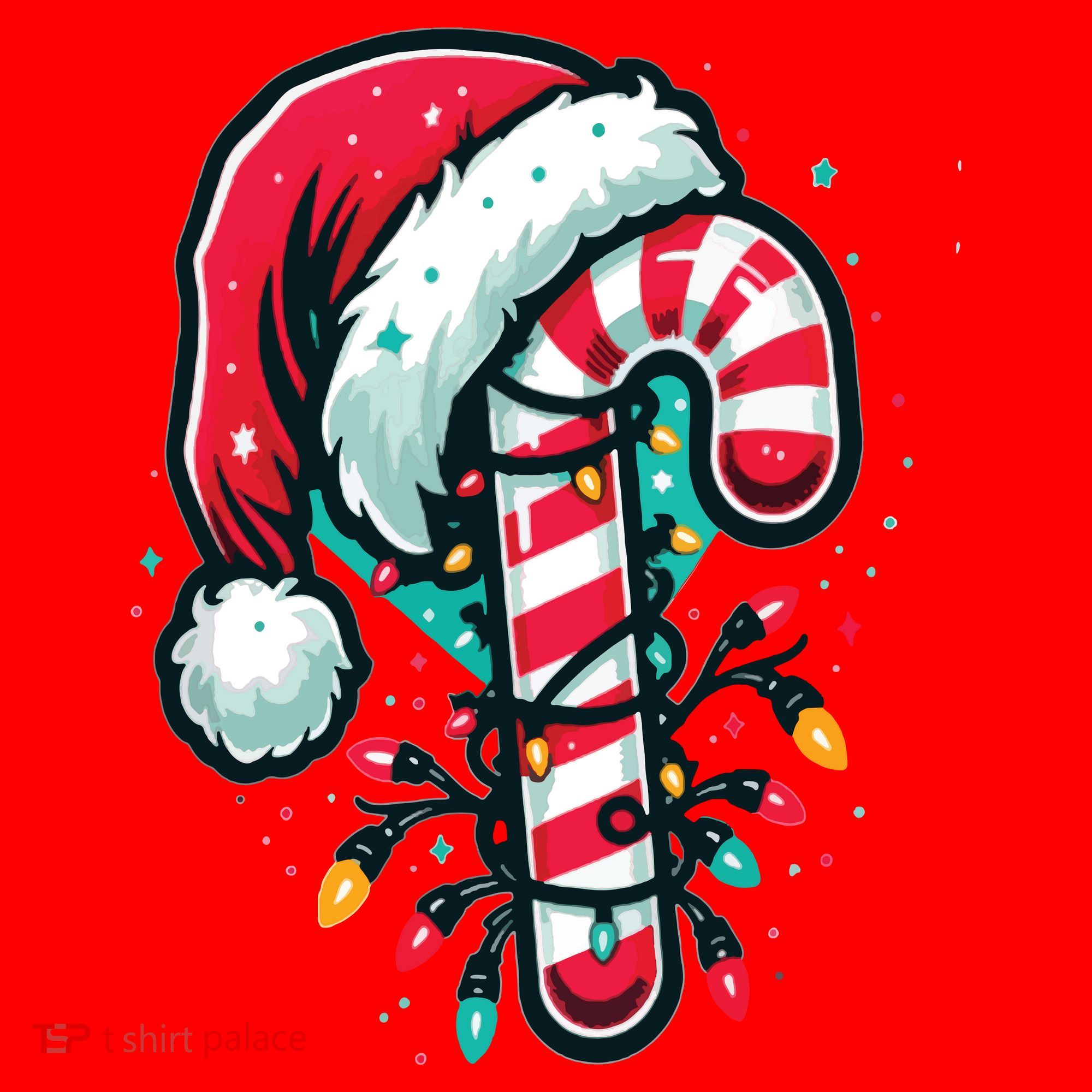 Candy Cane Christmas Sweet Candy Light Santa Hat