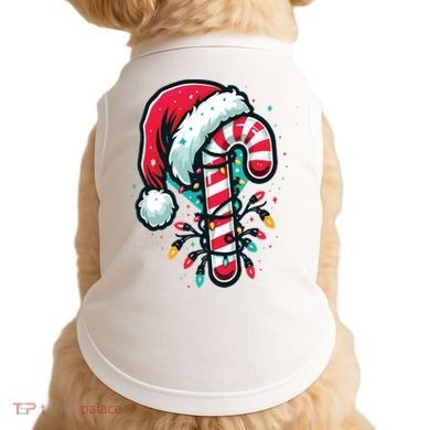 Candy Cane Christmas Sweet Candy Light Doggie Tank