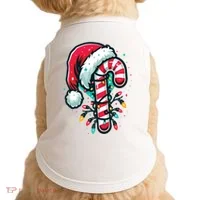 Candy Cane Christmas Sweet Candy Light Doggie Tank thumb 0