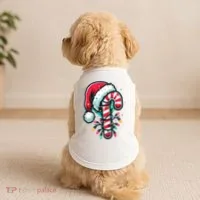 Candy Cane Christmas Sweet Candy Light Doggie Tank thumb 2