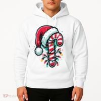 Candy Cane Christmas Sweet Candy Light Hoodie thumb 2