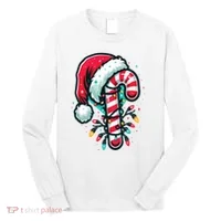 Candy Cane Christmas Sweet Candy Light Long Sleeve Shirt thumb 0