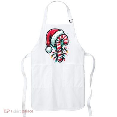 Candy Cane Christmas Sweet Candy Light Apron