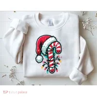 Candy Cane Christmas Sweet Candy Light Sweatshirt thumb 2
