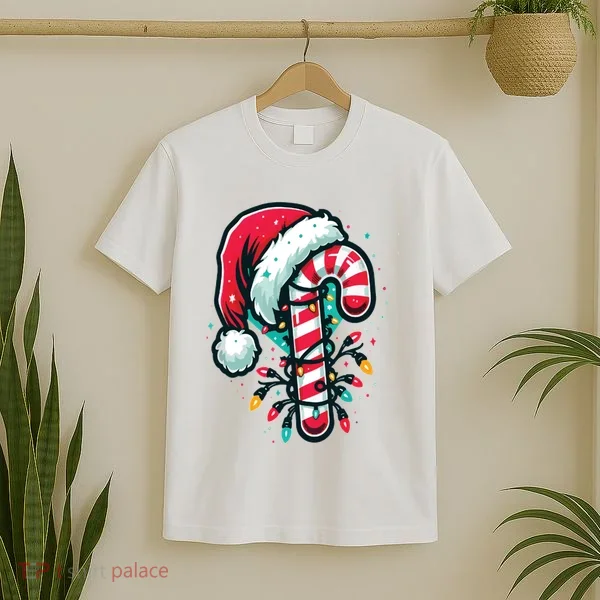 Candy Cane Christmas Sweet Candy Light T-Shirt
