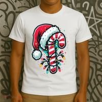 Candy Cane Christmas Sweet Candy Light T-Shirt thumb 3