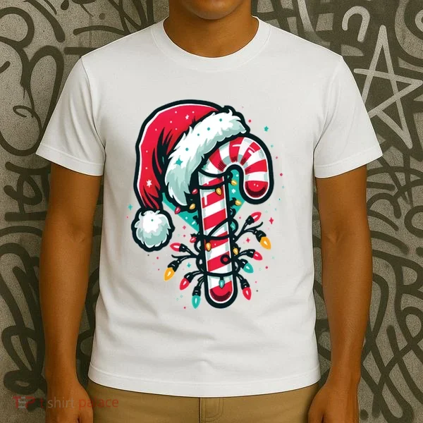 Candy Cane Christmas Sweet Candy Light T-Shirt