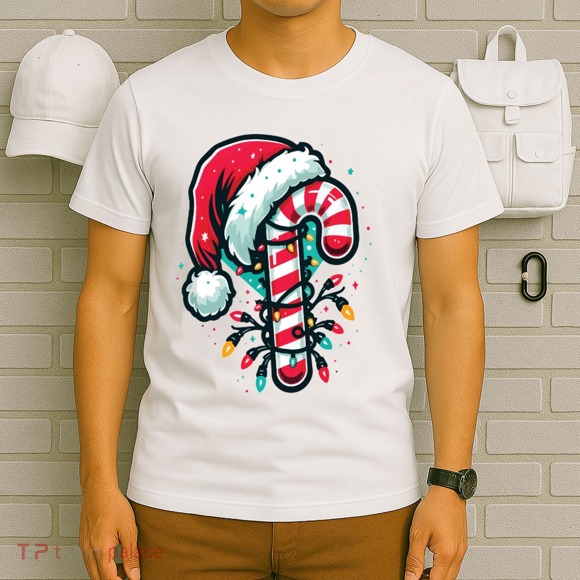 Candy Cane Christmas Sweet Candy Light T-Shirt