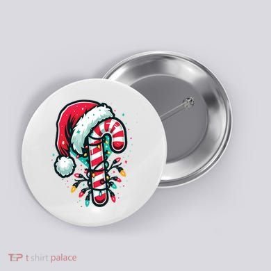 Candy Cane Christmas Sweet Candy Light Button