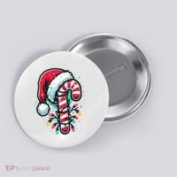 Candy Cane Christmas Sweet Candy Light Button thumb 0