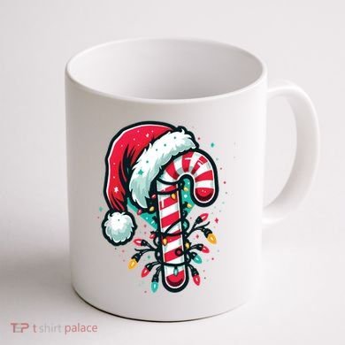 Candy Cane Christmas Sweet Candy Light Coffee Mug back