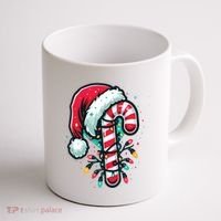 Candy Cane Christmas Sweet Candy Light Coffee Mug thumb 1