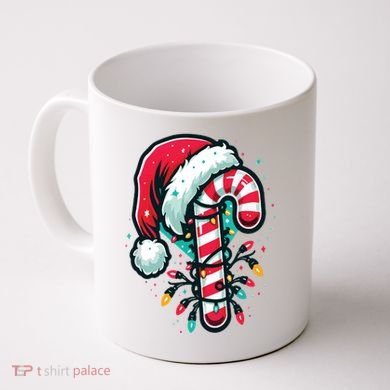 Candy Cane Christmas Sweet Candy Light Coffee Mug