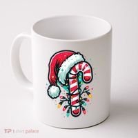 Candy Cane Christmas Sweet Candy Light Coffee Mug thumb 0