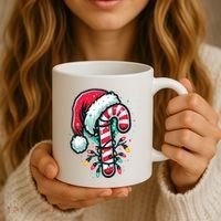 Candy Cane Christmas Sweet Candy Light Coffee Mug thumb 3
