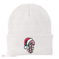 Candy Cane Christmas Sweet Candy Light Beanie thumb 0