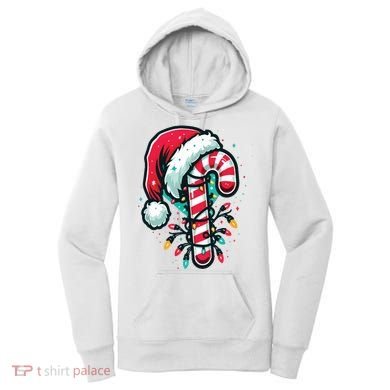 Candy Cane Christmas Sweet Candy Light Women's Hoodie