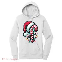 Candy Cane Christmas Sweet Candy Light Women's Hoodie thumb 0