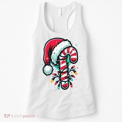 Candy Cane Christmas Sweet Candy Light Women's Tank Top