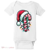 Candy Cane Christmas Sweet Candy Light Baby Bodysuit thumb 0