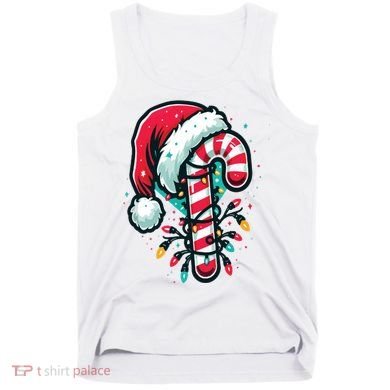 Candy Cane Christmas Sweet Candy Light Tank Top