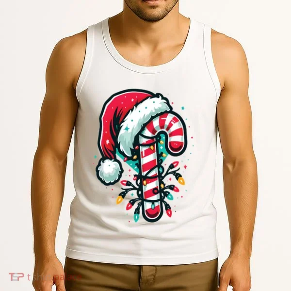 Candy Cane Christmas Sweet Candy Light Tank Top