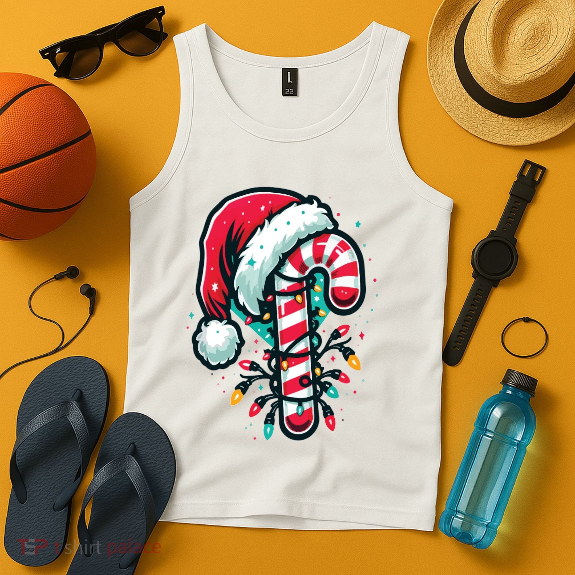Candy Cane Christmas Sweet Candy Light Tank Top